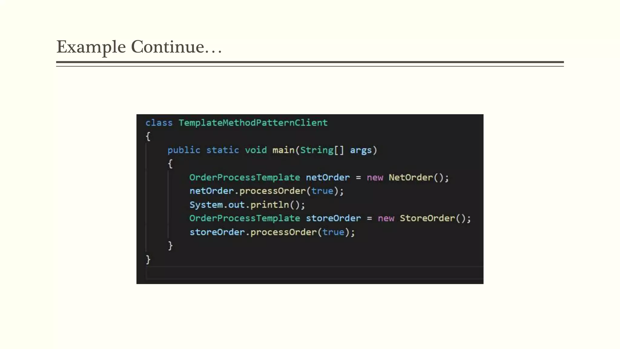 Design Pattern Template Method in Java | PPTX