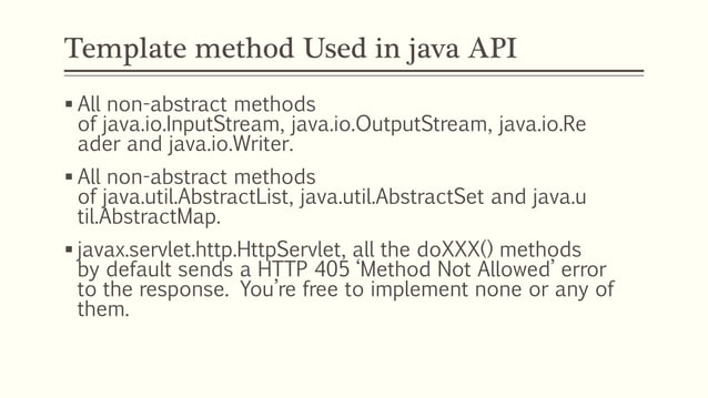 Design Pattern Template Method in Java | PPT