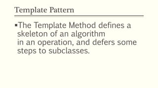 Design Pattern Template Method in Java | PPT