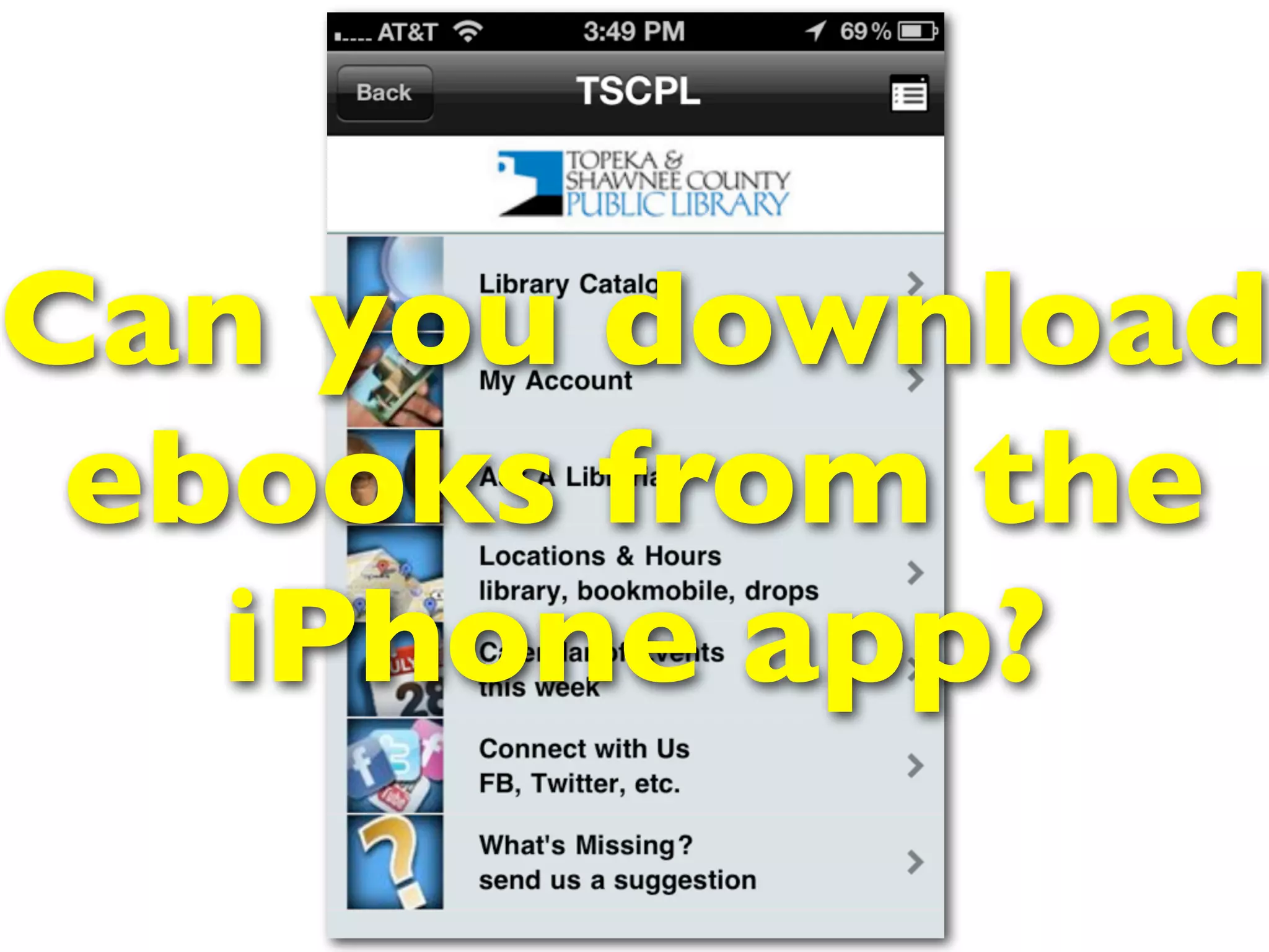 Can you download
 ebooks from the
   iPhone app?
 