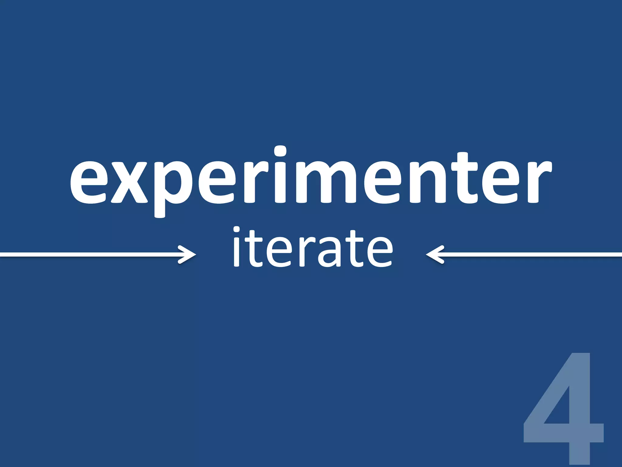 experimenter
iterate
 