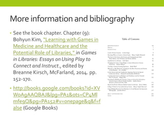 Learning with Games in Medicine and Healthcare | PPTX