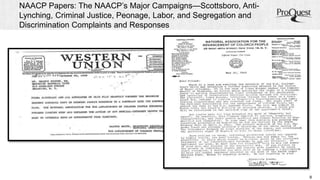 Documenting a Century of Civil Rights Activism. Working with the NAACP ...