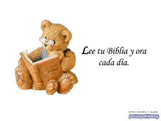 L ee tu Biblia y ora cada día. 