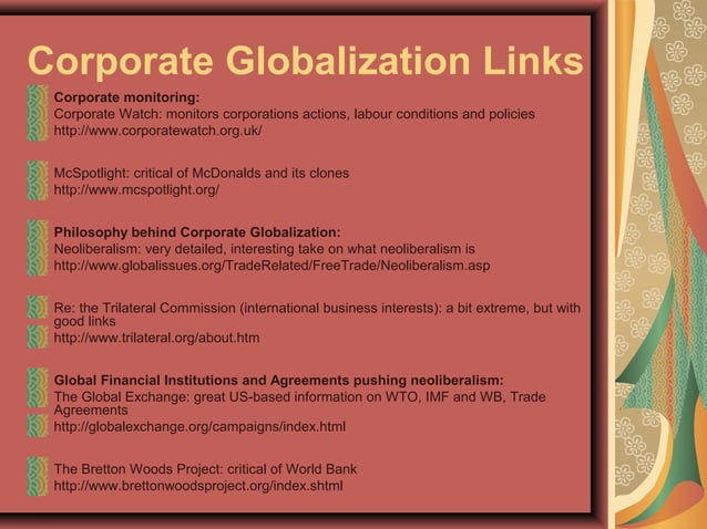 A labour perspective on corporate globalization | PPT