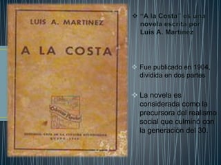  Fue publicado en 1904,
dividida en dos partes
 La novela es
considerada como la
precursora del realismo
social que culminó con
la generación del 30.
 