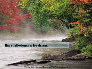 Haga reflexionar a los demás.
Visita: http://www.RenuevoDePelnitud.com
 