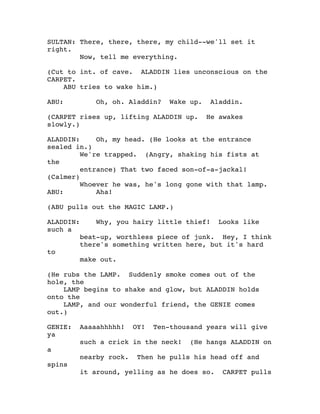 Aladdin script | PDF