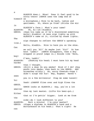 Aladdin script | PDF