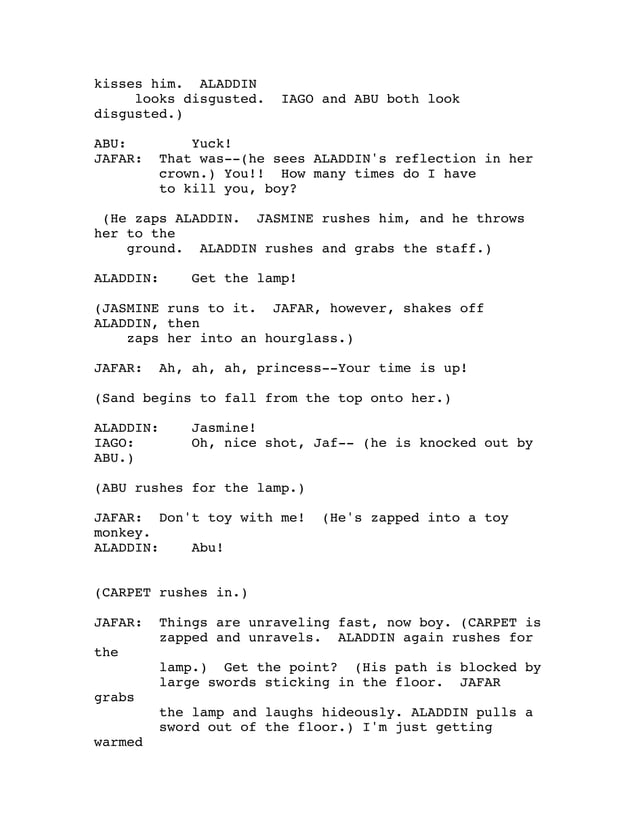 Aladdin script