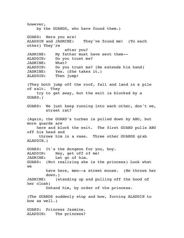 disney movie scripts pdf
