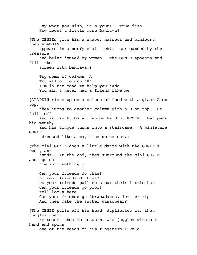 Aladdin Script