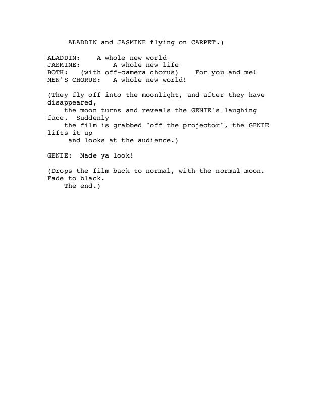Aladdin Script