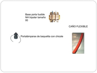 Base porta fusible NH tripolar tamaño 00 Portalámparas de baquelita con chicote CAÑO FLEXIBLE 