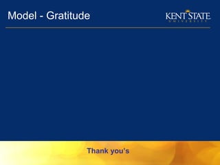 Model - Gratitude
Thank you’s
 