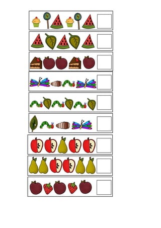 A lagartinha muito comilona   completar sequências
