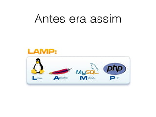 Antes era assim
 