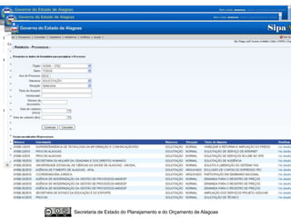 Modernização dos Sistemas de
      Gestão Pública




    Secretaria de Estado do Planejamento e do Orçamento de Alagoas
 