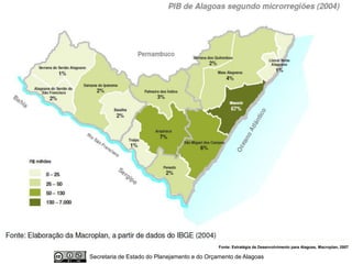 Fonte: Estratégia de Desenvolvimento para Alagoas, Macroplan, 2007

Secretaria de Estado do Planejamento e do Orçamento de Alagoas
 