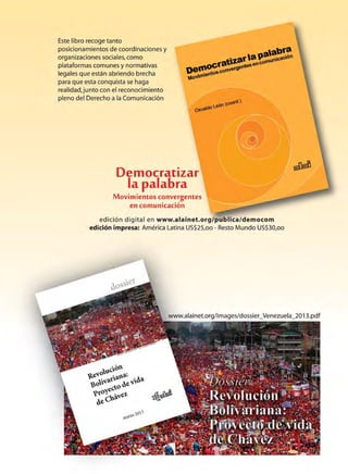 La alternativa agroecológica América Latina en Movimiento, No. 487, julio 2013