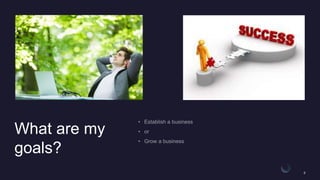 What are my
goals?
 