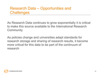 Alain Frey Research Data for universities and information producers