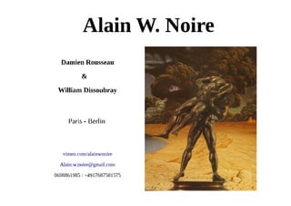 Alain w. noire portfolio