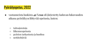 Jyväskylän alakoululuokkien pyöräilykyselyt 2021–2022