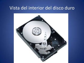 Vista del interior del disco duro