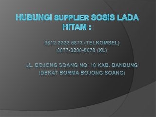 0812-2222-5873 (Tsel) | Jual Sosis Lada Hitam Bandung