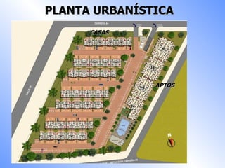 PLANTA URBANÍSTICA CASAS APTOS T1 T2 T3 T4 