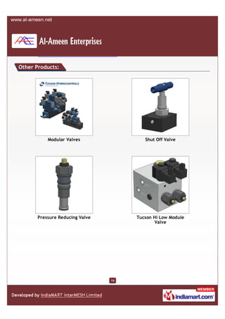 Other Products:




           Modular Valves                Shut Off Valve




       Pressure Reducing Valve        Tucson Hi Low Module
                                             Valve




                                 16
 