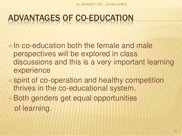 What are some advantages of co-education in Pakistan?