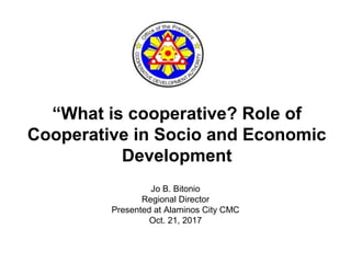 Role Of Cooperatives In Socio Economic Development
