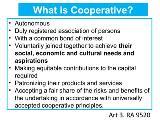 Role Of Cooperatives In Socio-Economic Development?