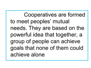 Role Of Cooperatives In Socio Economic Development