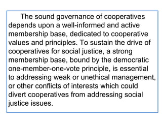 Role Of Cooperatives In Socio-Economic Development?