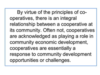 Role Of Cooperatives In Socio-Economic Development?