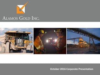 1
October 2016 Corporate Presentation
 