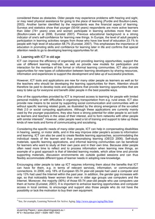 Ageing Societies, Learning and ICT