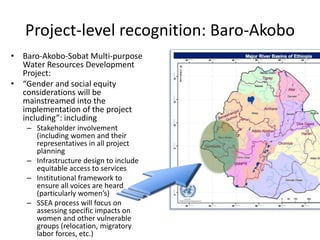 Opportunities for building gender into sound basin planning on land and water investments in the Nile Basin 