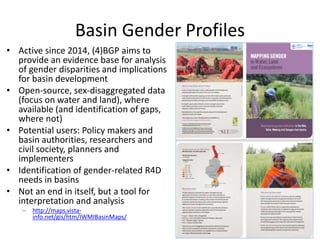 Opportunities for building gender into sound basin planning on land and water investments in the Nile Basin 