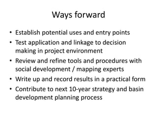 Opportunities for building gender into sound basin planning on land and water investments in the Nile Basin 