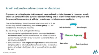 Alan Advantage | © 2017 | Confidential
AI will automate certain consumer decisions
One of the challenges on the consumer s...