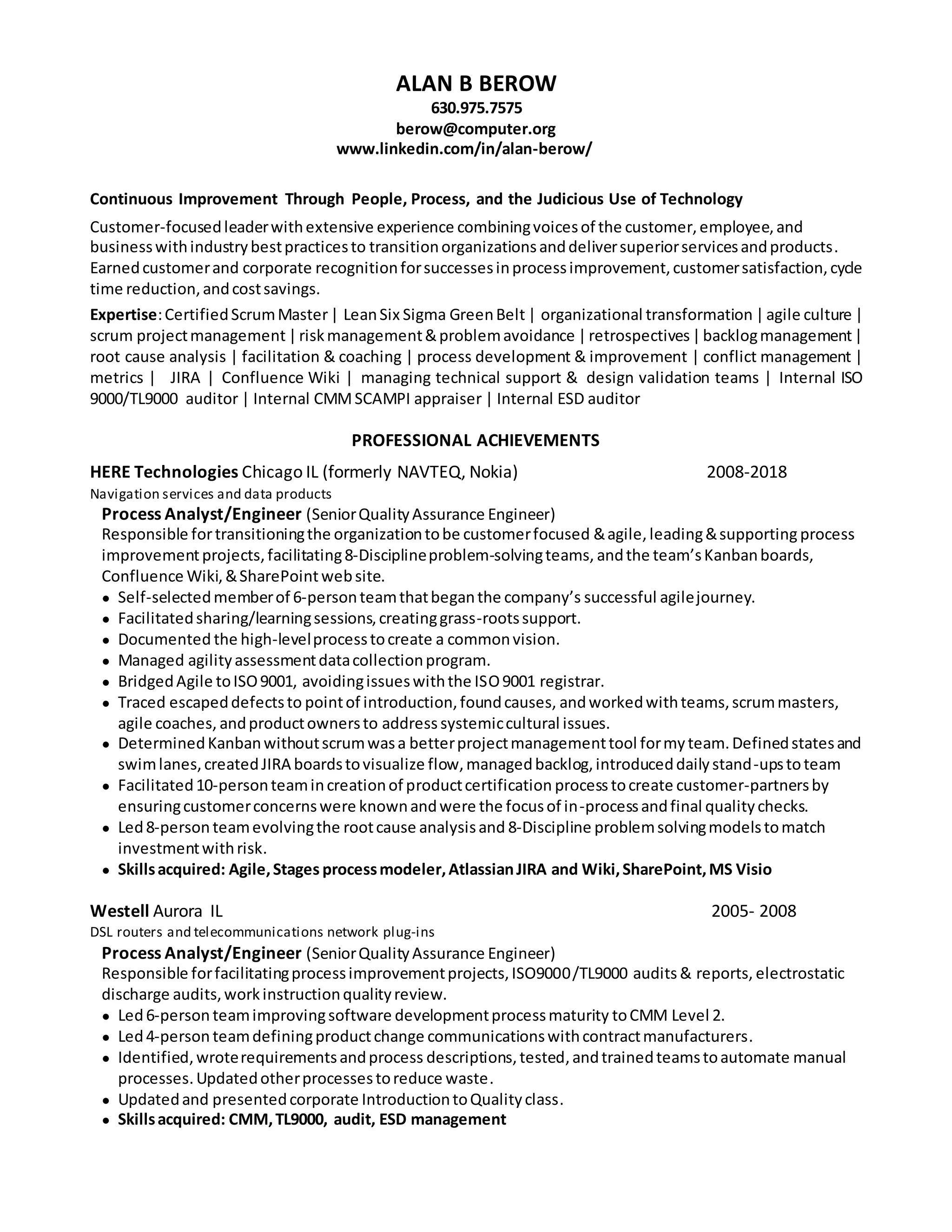 Alan Berow Agile Resume PDF - Alan Berow Agile Resume 1 2048 