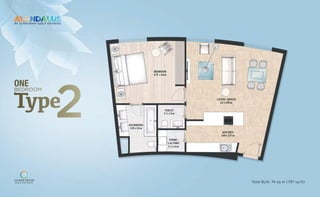 Total BUA: 74 sq m (797 sq ft)
 