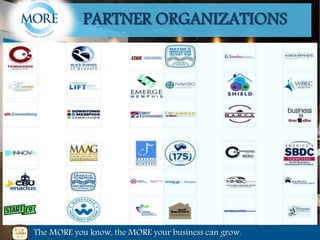 PARTNER ORGANIZATIONS
The MORE you know, the MORE your business can grow.
 
