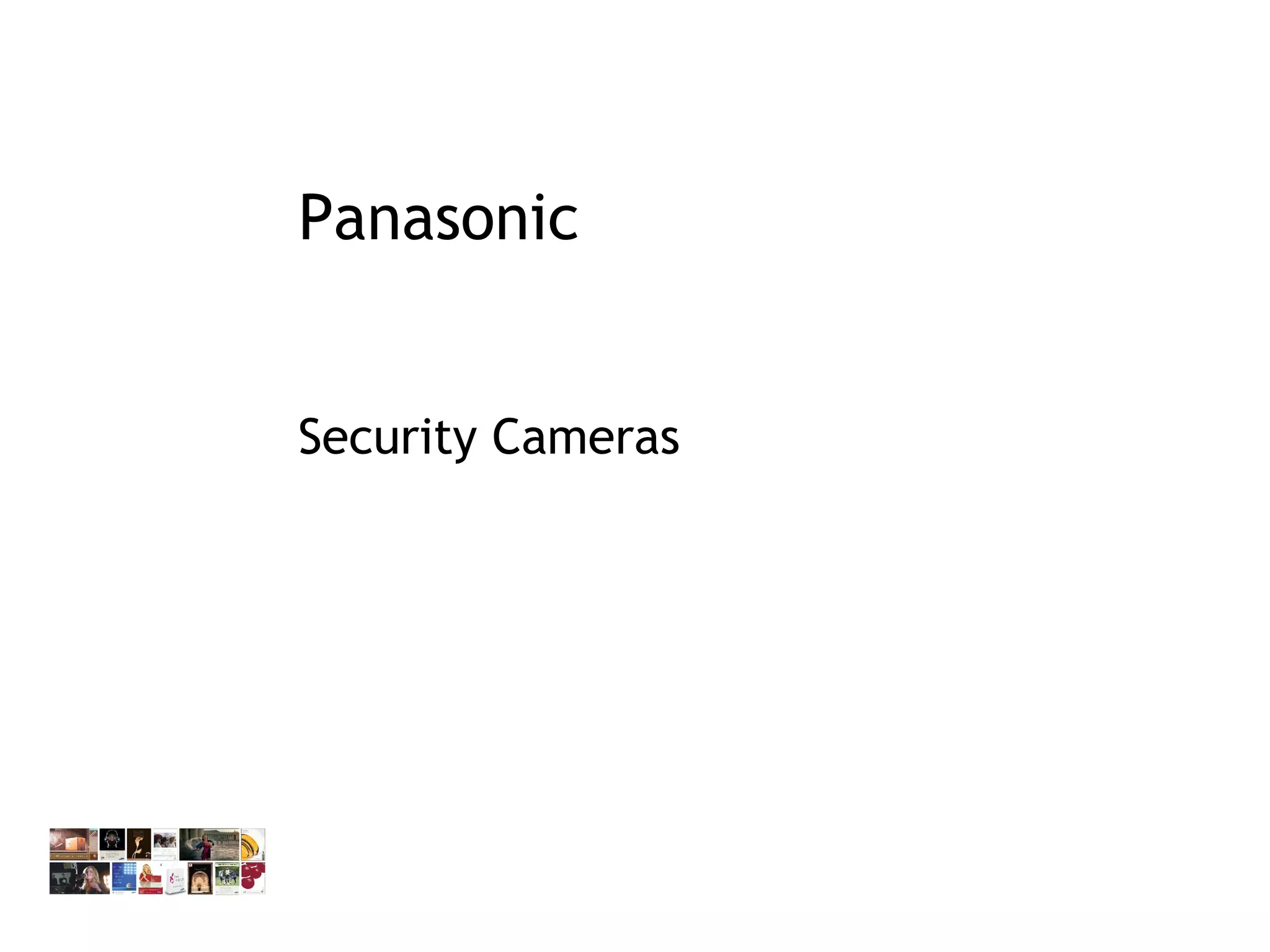 Panasonic Security Cameras 