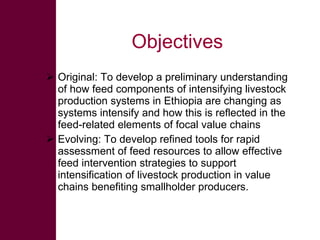 Ethiopian livestock feed (ELF) project: Fodder and feed in livestock value chains in Ethiopia