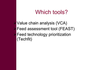 Ethiopian livestock feed (ELF) project: Fodder and feed in livestock value chains in Ethiopia